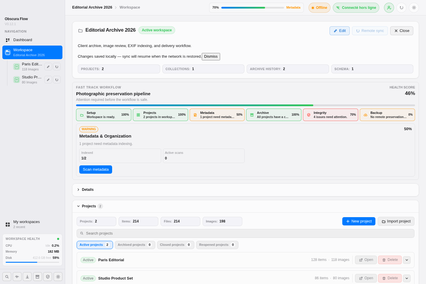 Etat hors ligne